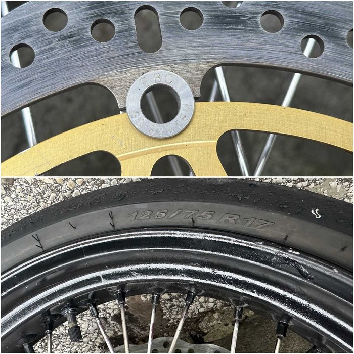 Супермото капли Honda CRF с преден апарат Brembo M50 и помпа 16x18