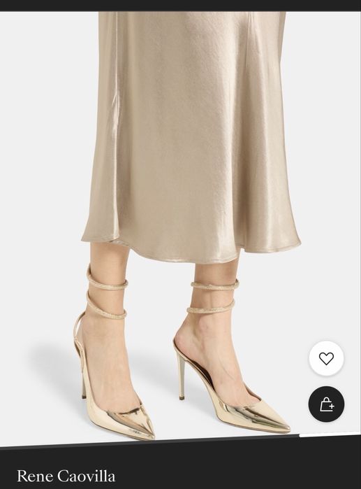 Обувки златни Rene Caviolla