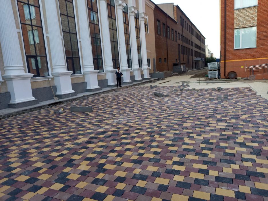 Укладка брусчатки