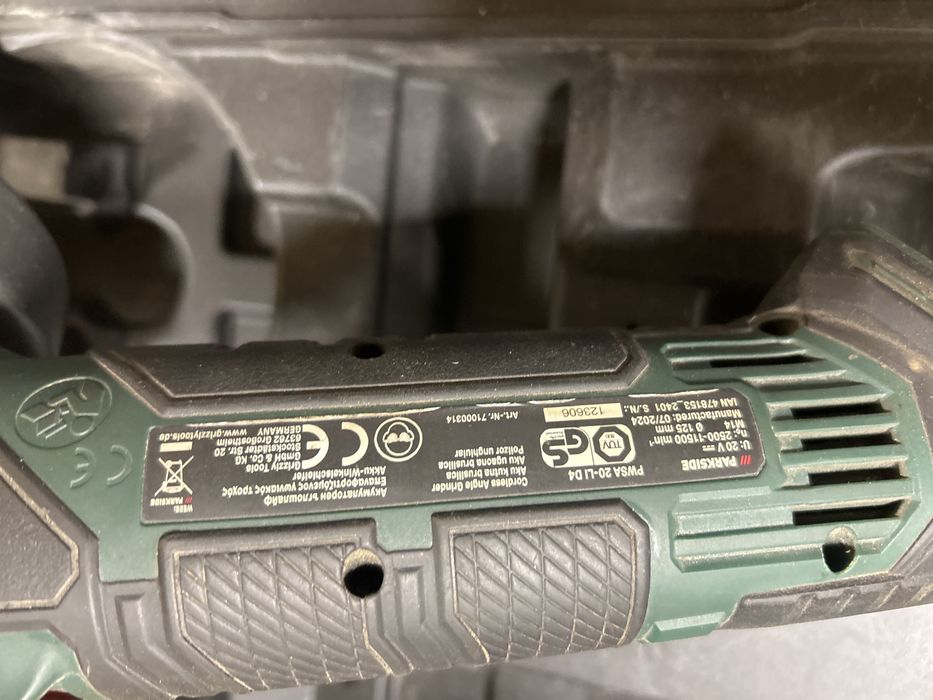 Акумулаторен ъглошлайф parkside