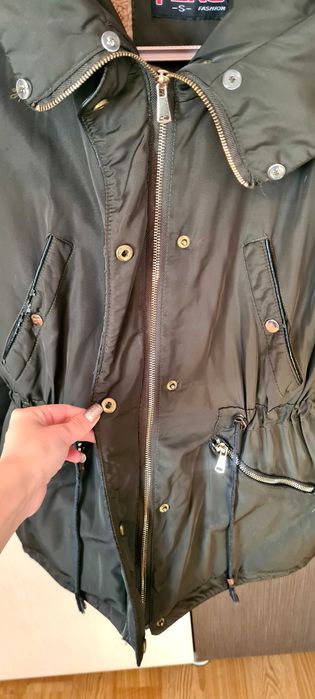 Geacă parka de fâș îmblănită