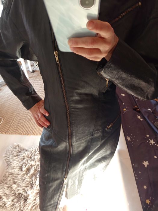 Стелна рокля от естествена кожа