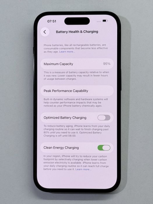 iPhone 14 Pro Black 95% battery
