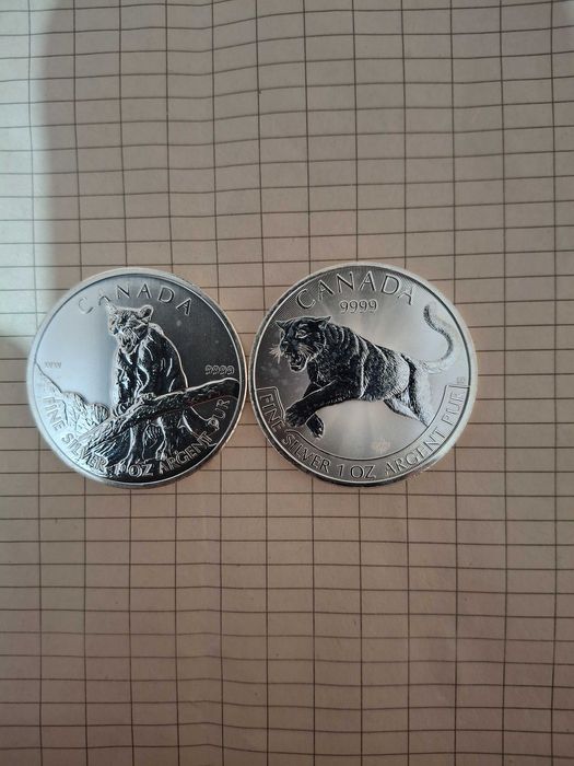 Сребро. 1 oz Канада. Различни години.