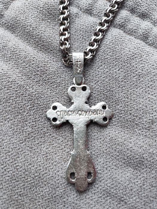 Цепочка серебряная с крестом