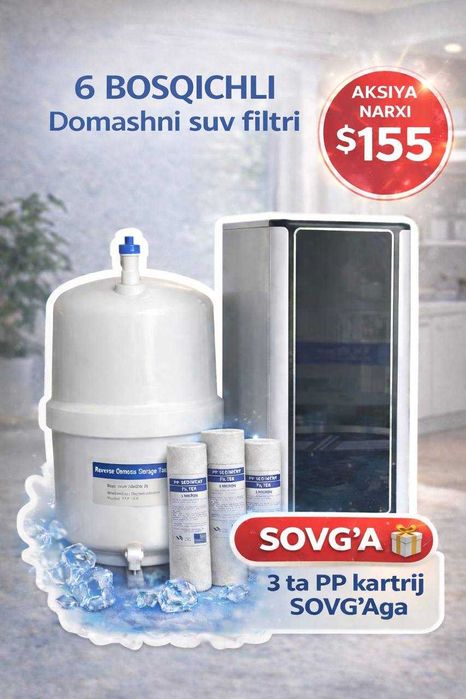 Kichik suv filtr, uy uchun filtr, домашний фильтр, бытовой фильтр воды