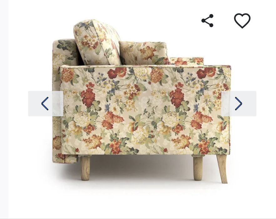 Цветен триместен диван