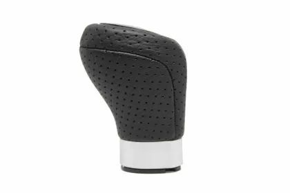 Топка за скоростен лост за BMW с 6 скорости - черна кожа с пори