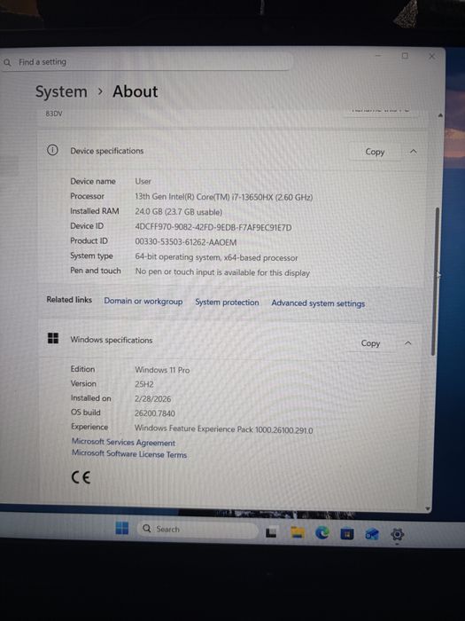 Vand Lenovo LOQ 24GB RAM