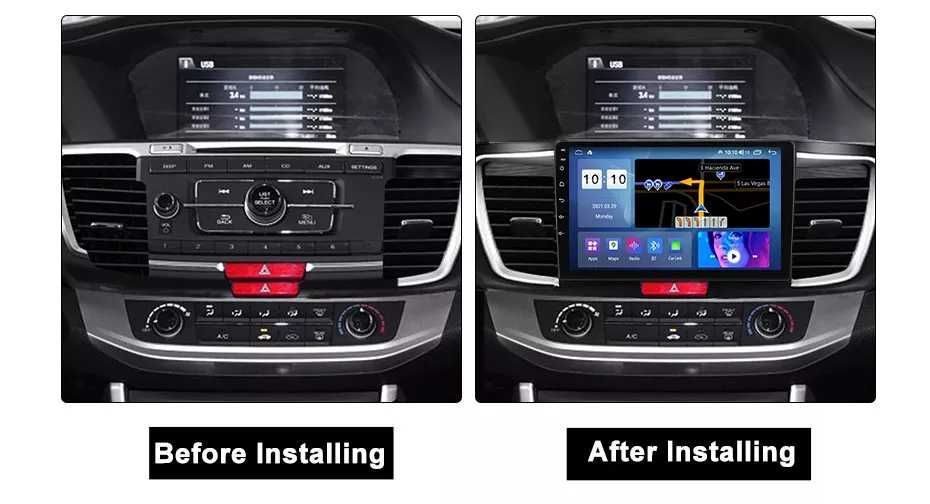 NAVIGATIE Android 14 Honda Accord 9 2012 - 2018  Waze CarPlay + CAMERA