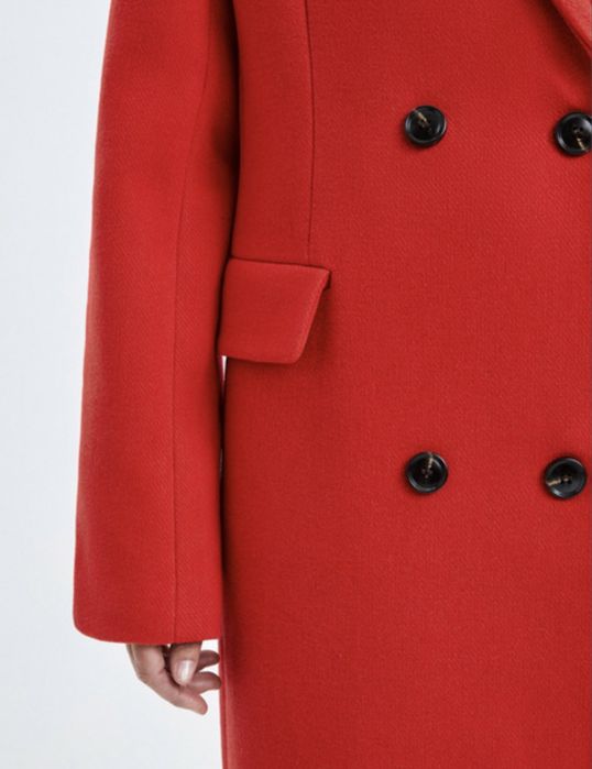 Червено пролетно/есенно палто
