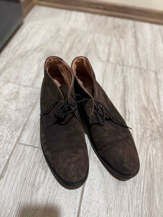 Официални мъжки кожени обувки H&M - естествен велур