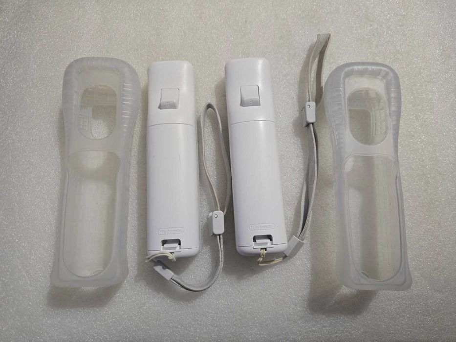 Kit Controller Nintendo Wii Remote Alb RVL-003 huse protectie,  curele