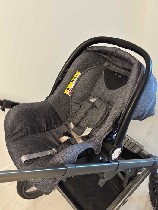 Комбинирана количка CANGAROO Icon 3 в 1, сива