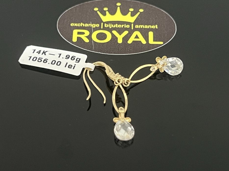 Bijuteria Royal CB : Cercei dama aur 14K 585  1,96 grame