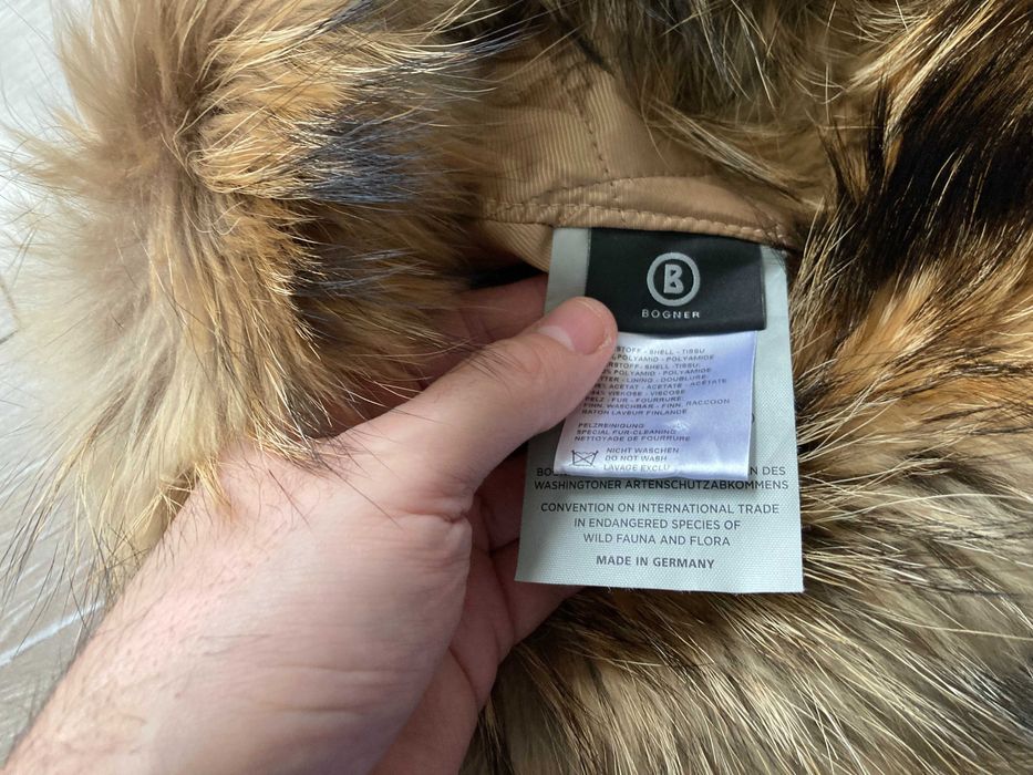 BOGNER Fur Hat Trapper Racoon дамска шапка ушанка естествен косъм енот