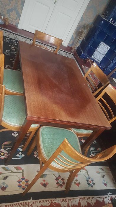 Masă sufragerie + 6 scaune tapițate