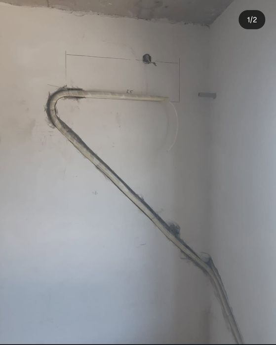 Установка кондиционера Штробление