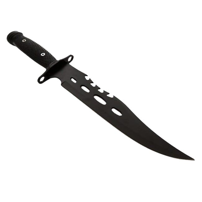 Cutit vanatoare IdeallStore®, Goldur Blade, 36 cm, negru, husa piele