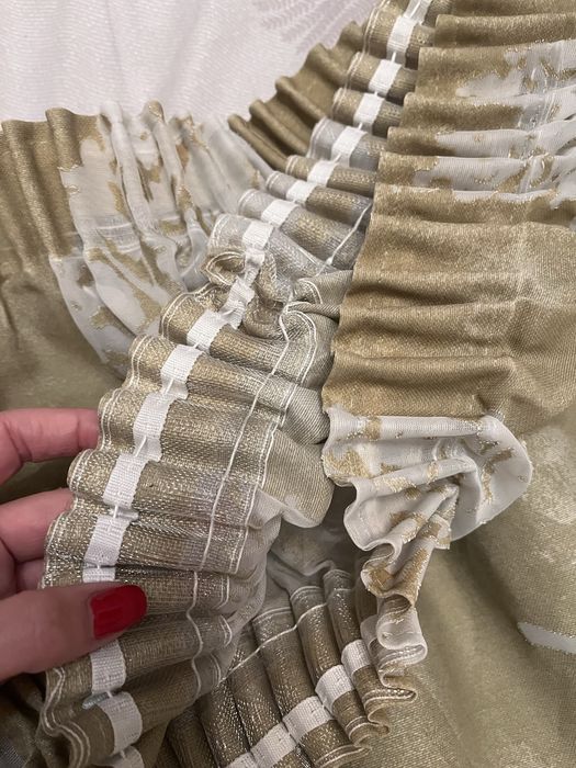 Перде 2,20 м зеленикаво-кафеникаво