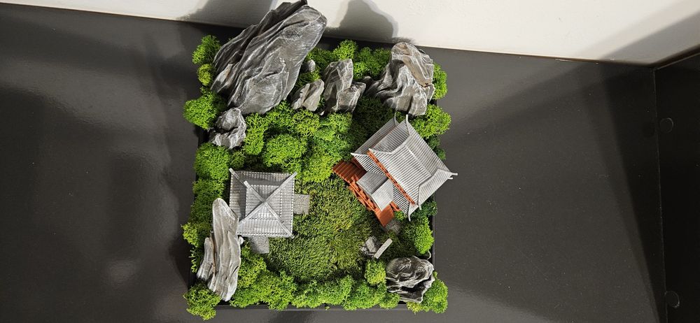 Miniatură decorativă – scenă japoneză hand made (UNICĂ)