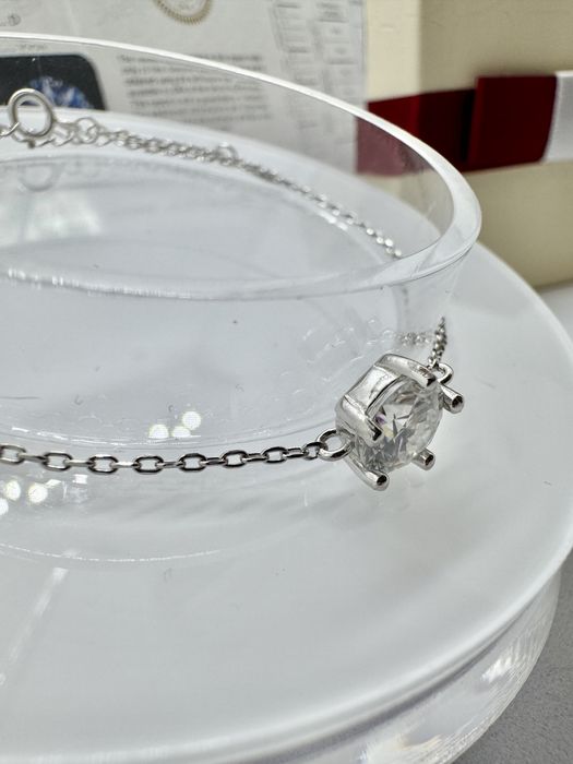 Сребърна гривна с мойсанит (Диамант) 1 карат