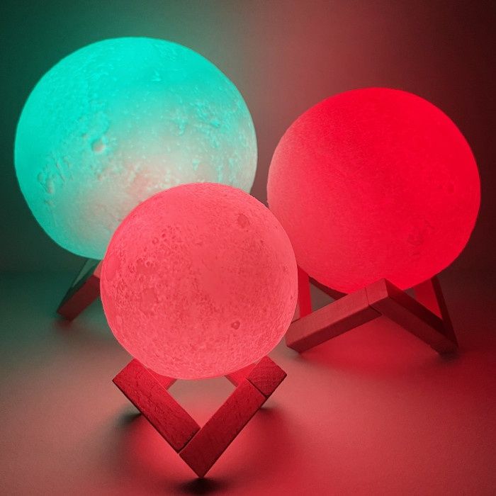 Светильник лампа, ночник луна с пультом