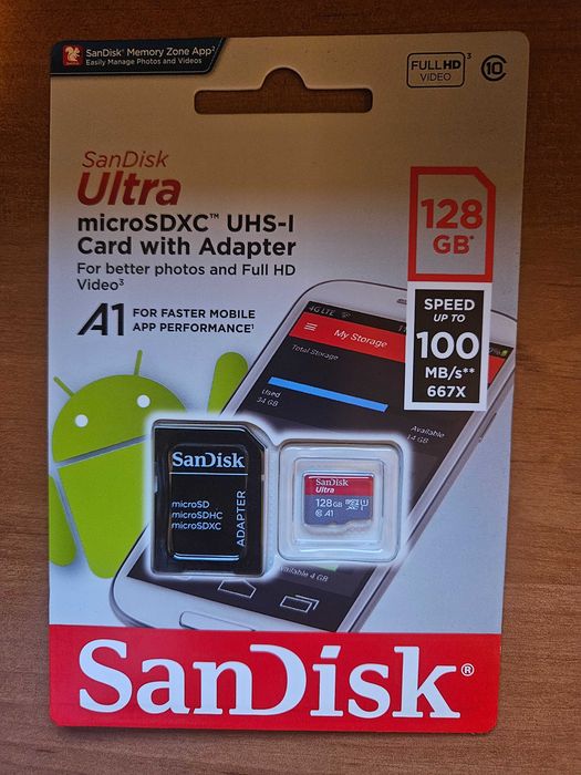 SanDisk Micro SD, 128GB, 200GB, НОВА