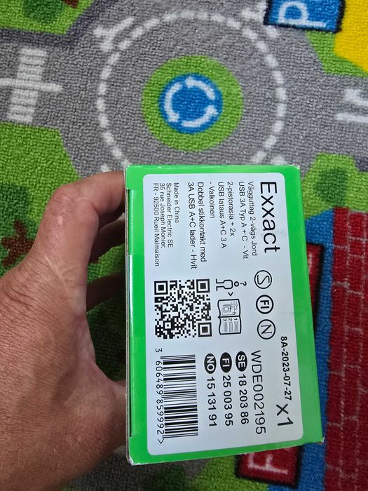 Priza SCHNEIDER DUBLA cu usb și usb Type C, ORIGINAL Suedia