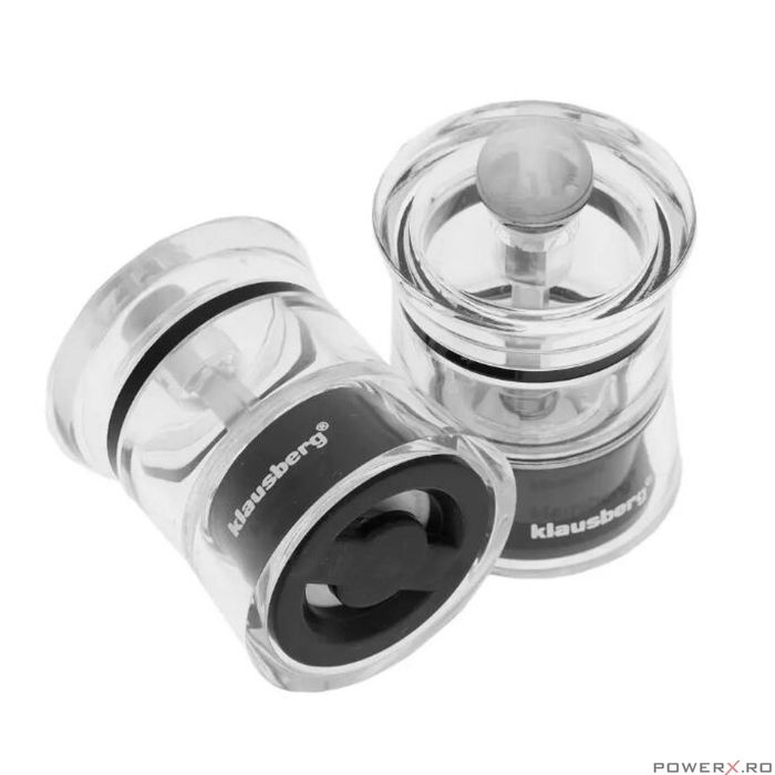 Set 2 rasnite, manuale, pentru sare si piper, Klausberg