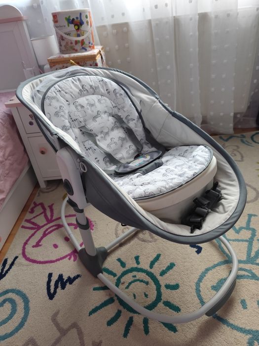 Leagan si Patut Multifunctional, MASTELA, 6-in-1 pentru Bebelusi, gri