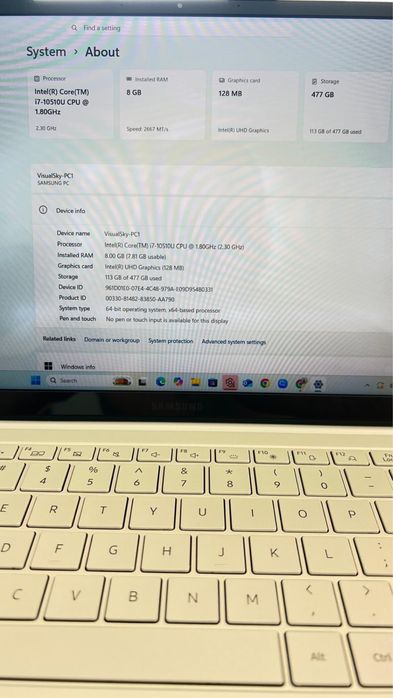 Samsung Galaxy Book Ion 13.3” – i7-10510U | 8GB RAM | 512GB SSD | ultra-ușor 0.97 kg