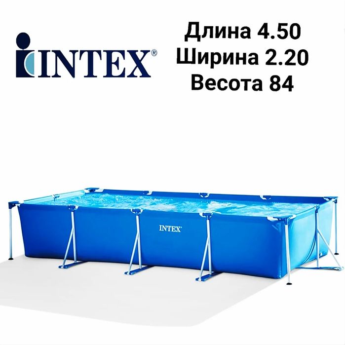 Каркасный |бассейн| INTEX |basseyin |bassen 4.50×2.20×84 досдафка