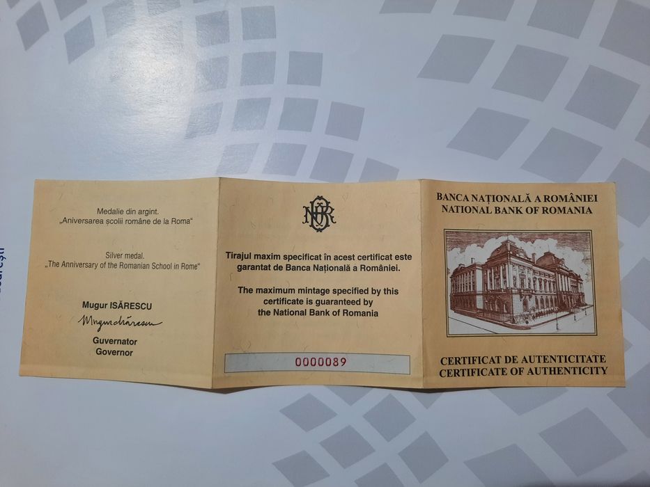 Medalie argint Academia din Romania