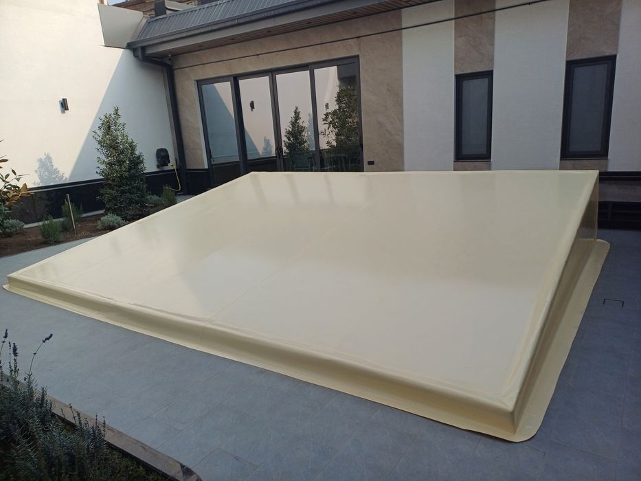 Банер баннер бассен бассейн навес сварка тент установка киламиз оптим