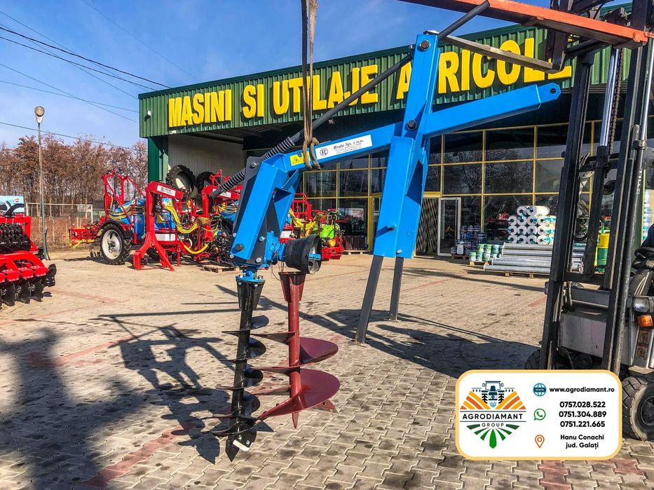 Sfredel pământ pentru spatele tractorului cu 2 burghie ieftin si bun, adancime sapare 40-45cm, nou de la producator