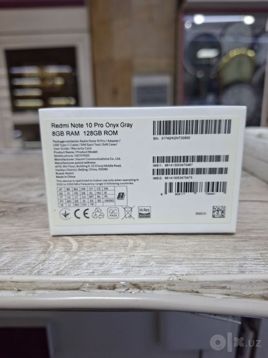 Redmi note 10 pro joyi 128gb rangi qora
