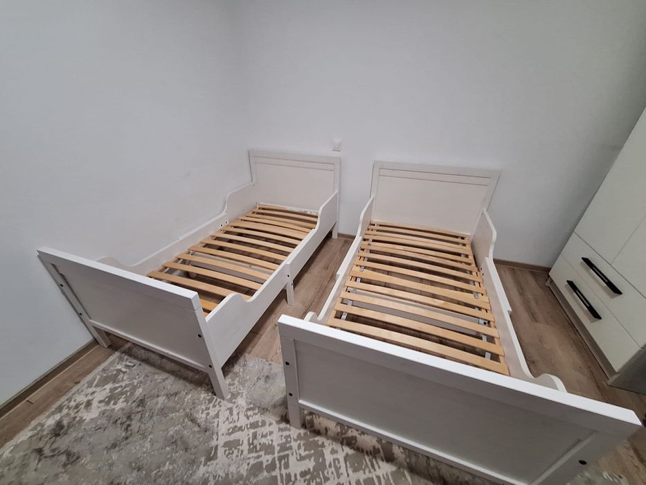 Pat extensibil copii + somiera + saltea 80 x 200