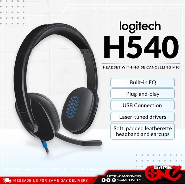 Logitech H540 Наушники для музыки и игр/Гарнитура