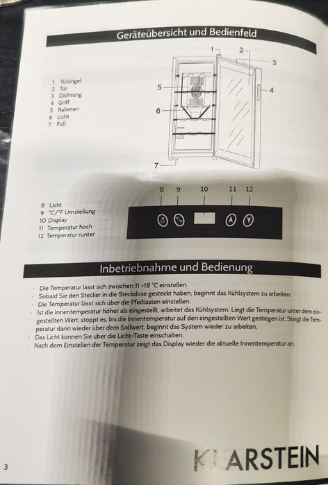 Виноохладител  klarstein