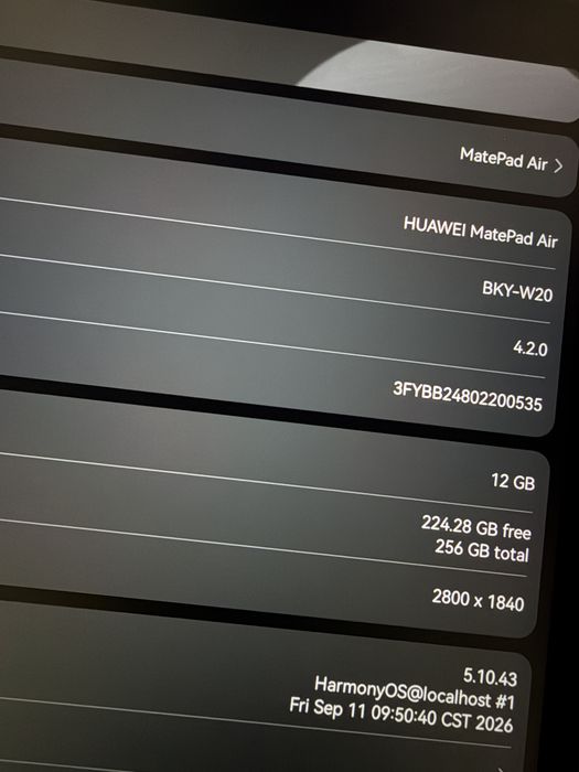 Vand tableta Huawei MatePad Air 12 inch** 12 GB Ram**256 SSD