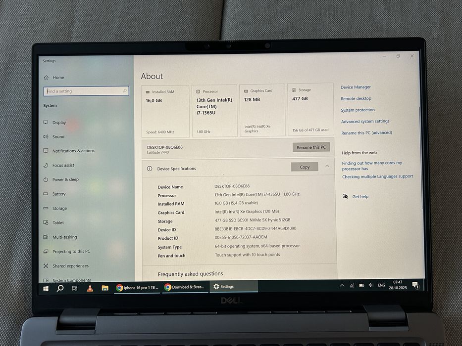 Laptop Dell Latitude 7440