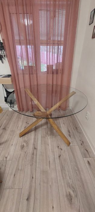 Masa rotunda sticla jysk
