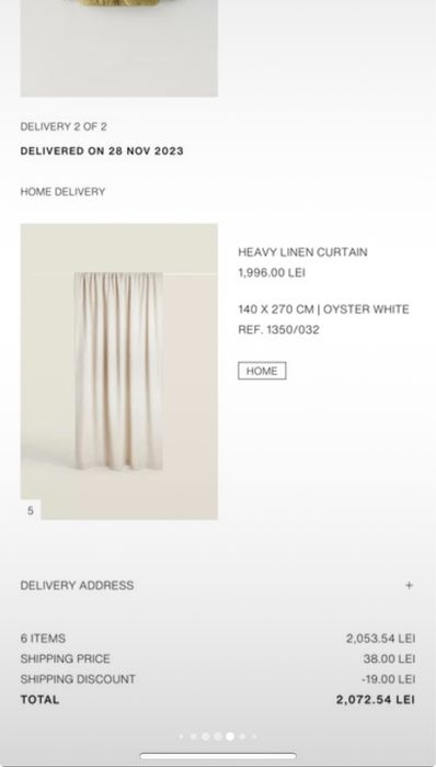 Perdele Zara Home 2 bucati