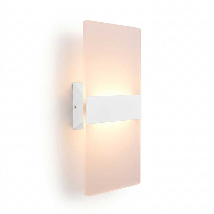 Aplica de perete LED, design modern, 12W, lumina alb cald (3000K), pentru Interior, Alb