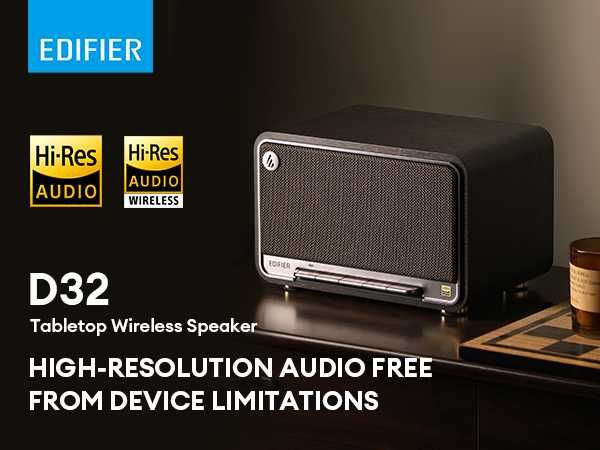 продам новый Edifier D32 black walnut/Bluetooth V5.3/USB и AUX-входы