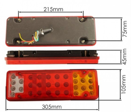 LED стопове за ремарке/камион 24V
