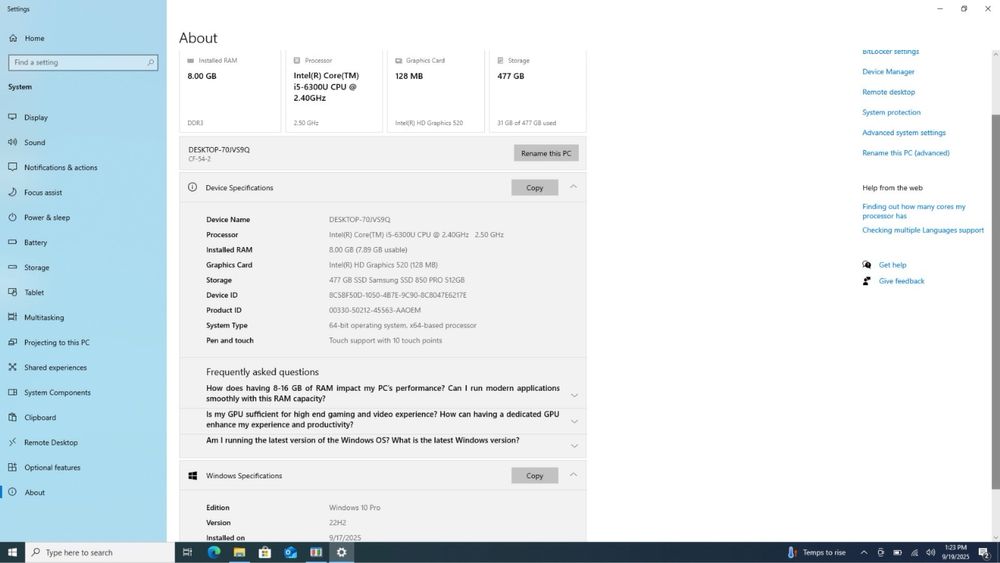 Panasonic Toughbook CF-54 Mk2 FHD Tocuh i5-6300u/8Gb/512Gb SSD