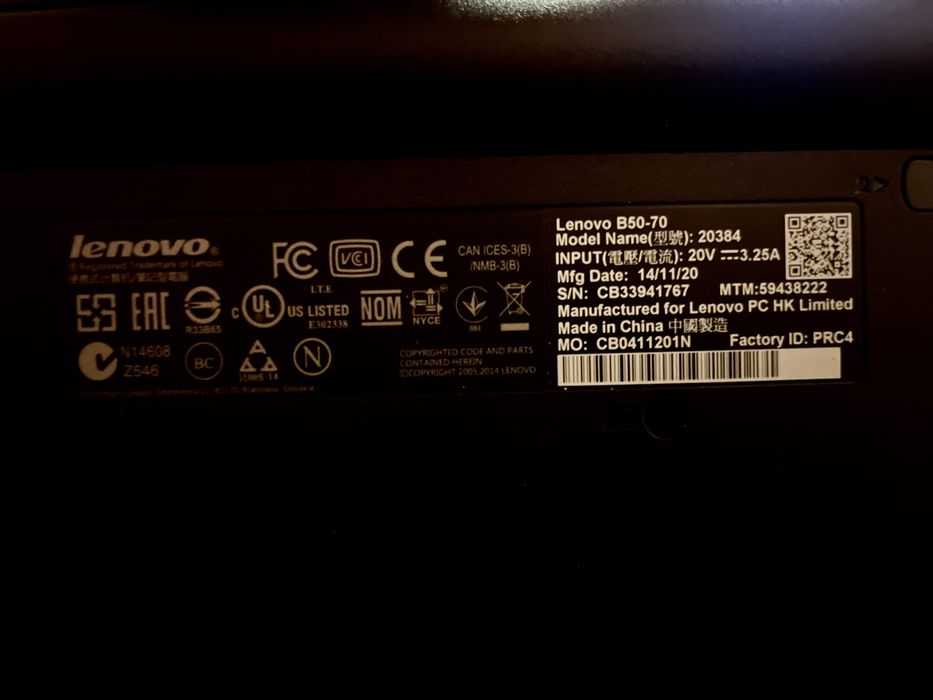 Продам ноутбук Lenovo B50-70