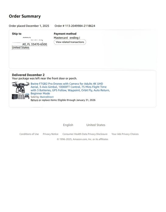 Дрон 4к BWINE F7GB2 Pro чисто нов